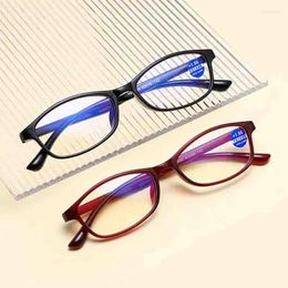 Zonnebril Gradiënt Frame Mode Anti-blauw Leesbril Unisex Ouderen Verziendheid Spaper TV kijken