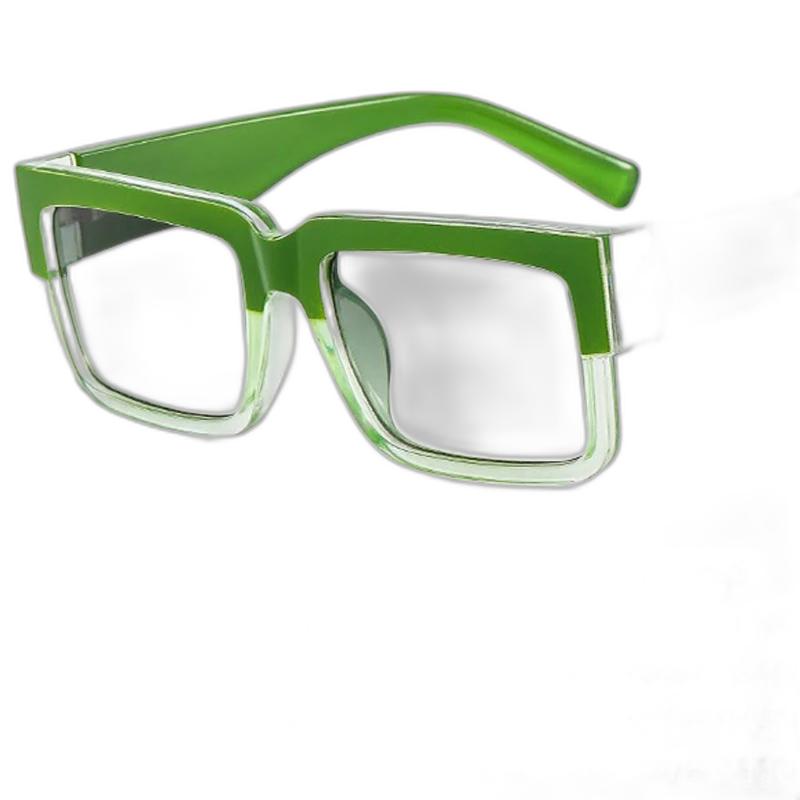 Gradient Green Square oversized reading glasses amazon for Women and Men - Small Frame, Anti-Blue Light, Presbyopia Eyewear