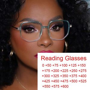 Zonnebril Groen Clear Computer leesbril vrouwen mannen blauw licht blokkerende bril 0 tot 6,0 visie modegradiënt brillenglasses