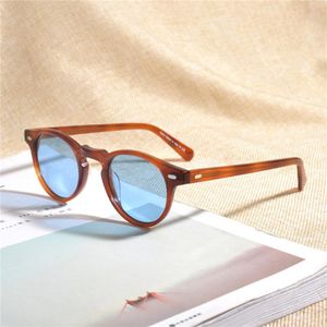 Lunettes de soleil Gregory Peck Vintage Polaris Sun Glasses OV5186 CHARGE CHARGE CHERCHE Men de marque Femmes OV 5186 GAFAS OCULOS AVEC CASUNGLAS 359N