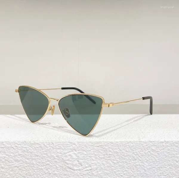 Gafas de sol Gris Verde Plata Lente Marco de metal Alta calidad Mujer 303 Moda Gafas graduadas para hombres