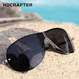 Lunettes de soleil HDCRAFTER carré marque lunettes De soleil hommes polarisées homme Polaroid lunettes De soleil mâle Vision nocturne conduite UV400 2018 Oculos De YQ240120