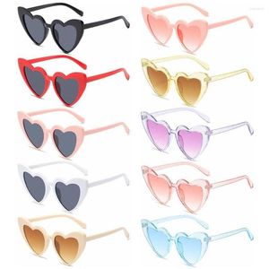 Lunettes de soleil en forme de coeur pour femmes, mode amour UV400, lunettes de Protection, lunettes de plage d'été 280t