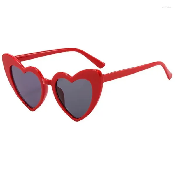 Lunettes de soleil en forme de coeur femmes marque Designer Cat Eye lunettes de soleil rétro amour dames lunettes moto lunettes