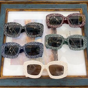 Gafas de sol Sun Gastas de sol de lujo Diamante Diamante Mujeres Vintage Circonía de sol de gafas de sol vintage