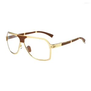 Lunettes de soleil Haut-goûter à la charnière en alliage de haut niveau Stroty Gold Cadre Gold Men de lecture de lunettes de 0,75 à 4