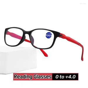 Lunettes de soleil haute qualité presbytie lunettes TR90 ultralégères lunettes de lecture hommes femmes mode style loin vue lunettes pour dames à 4.0