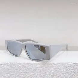 Zonnebrillen Hoge kwaliteit Rechthoekig montuur Dames 4453 Modieus Hip Hop-stijl Heren Bril Zilver Reflecterende Lenzen Zwart Bruin
