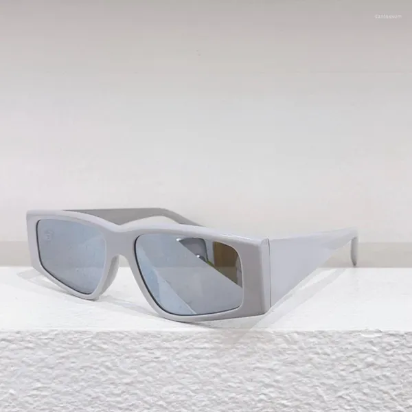 Gafas de sol Marco rectangular de alta calidad 4453 Moda Hip Hop Estilo Gafas para hombres Lentes reflectantes plateadas Negro Marrón