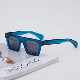 Lunettes de soleil Square à acétate épais de haute qualité pour hommes Femmes lunettes japonaises de style de style fait à la main