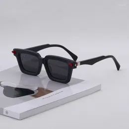 Gafas de sol de alta calidad Y2K Maske Q2 Acetate Square UV400 Mase de diseñadores de moda clásicos Marca de lujo de lujo para mujeres
