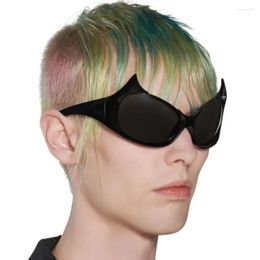 Lunettes de soleil Hip Hop Cat Eye Y2K femmes hommes marque Design Sport luxe Vintage unisexe lunettes de soleil Punk pilote lunettes nuances