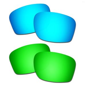 Zonnebril HKUCO gepolariseerde vervangende lenzen voor Chainlink OO9247 blauw/groen 2 paar