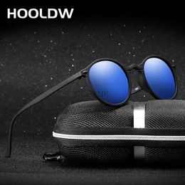 Gafas de sol Hooldw Nuevas gafas de sol polarizadas redondas Retro