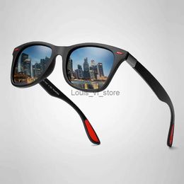 Lunettes de soleil Vente chaude lunettes de soleil polarisées hommes femmes classique carré en plastique conduite lunettes de soleil mâle mode noir voyage nuances UV400 H24223