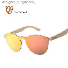 Lunettes de soleil HU WOOD nouveauté lunettes de soleil en bois Multi couleur Uv lunettes de soleil conduite vent lentilles tendance dames en plein air personnalité lunettes de soleil L231214