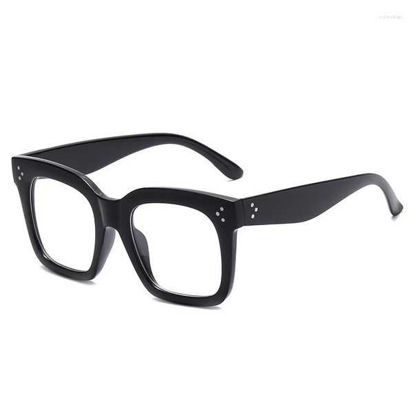 Lunettes de soleil en carré Anti-lumière bleue lunettes femmes hommes 2023 haute qualité ordinateur surdimensionné esthétique Rivet Uv400