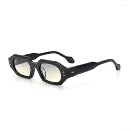 Zonnebrillen Ins Mode Unisex Acetaat Veelhoek Brillen Monturen Optisch Recept Handgemaakt Klassiek Veelkleurig Zwart Schildpad Brillen