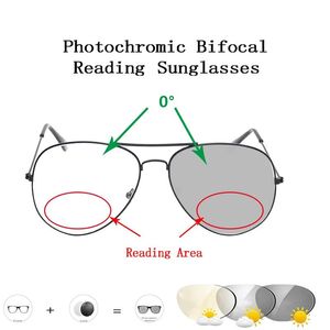 Gafas de sol fotocromáticas inteligentes, gafas de lectura bifocales redondas para mujeres y hombres, gafas de sol clásicas para piloto, gafas para presbicia L2