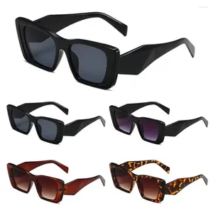 Zonnebrillen onregelmatige rechthoek retro uv bescherming vierkant frame 90s tinten zonnebril voor vrouwelijke mannen