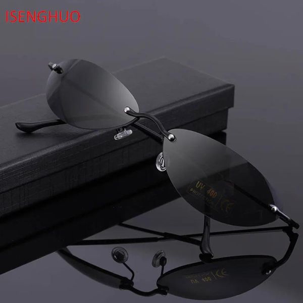 Lunettes de soleil Isenghuo nouvelles lunettes ovales classiques sans monture Matrix Morpheus lunettes de soleil Matrix lunettes de soleil film lunettes de soleil hommes Uv400 Oculos De Sol