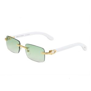 Gafas de sol Marco de gafas de madera italiana Hombres Gafas sin montura doradas para hombre Lentes transparentes antirreflectantes Gafas graduadas CAITERF