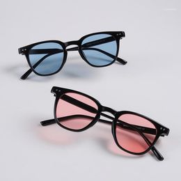 Zonnebril Jackjad 2021 Vintage Klassieke Ronde Stijl Klinknagels voor Mannen Dames Tint Ocean Lens Merk Design Zonnebril Shades SS0051