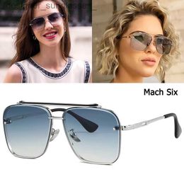 Gafas de sol JackJad 2022 Moda Classic Mach Six Style Gafas de sol con gradiente Cool Men Vintage Brand Design Gafas de sol Oculos De Sol 2A102L231214