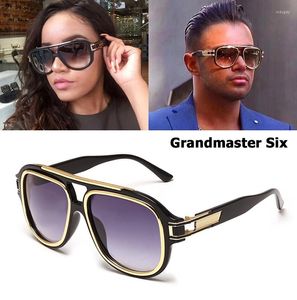 Lunettes de soleil JackJad 2023 mode Hip Hop Grandmaster Six Style bouclier hommes femmes Cool marque Design lunettes de soleil 60610