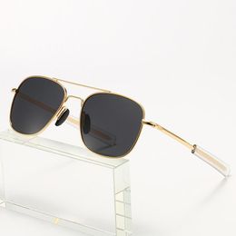 Zonnebril Jackjad Classic Men Army Militaire Pilotige Stijl Polarisatie 52 mm Top Metal Quality Merk Design Sun Glasses