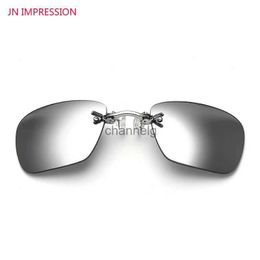 Zonnebrillen JN IMPRESSION Vierkante Clip Op Neus Mini Zonnebril Mannen Cool Steampunk Zonnebril Vrouwen Vintage Metalen Zwarte Coating Gafas YQ231127