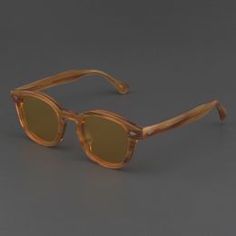 Lunettes de soleil Johnny Depp Lemtosh homme lunettes de soleil polarisées marque de luxe Vintage acétate cadre bleu nuit lunettes femme 221010