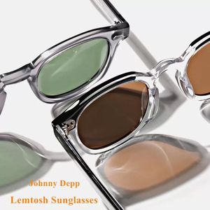 Lunettes de soleil Johnny Depp Lemtosh hommes polarisé vintage rond acétate de soleil verres de soleil femme Prescription Eyewear OCULOS 3216