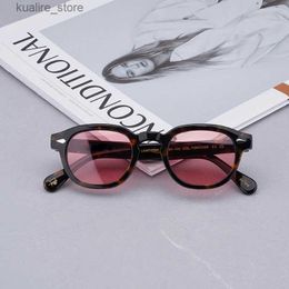 Gafas de sol Johnny Depp Lemtosh Vintage Polarizadas Gafas de sol con tinte personalizado Mujeres Gafas de alta calidad Acetato Oval Mujeres Gafas de sol de tortuga L240322