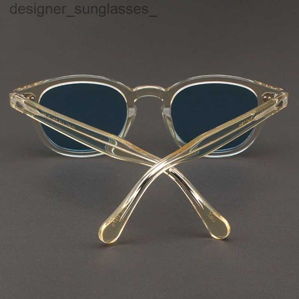Lunettes de soleil Johnny Depp lunettes de soleil homme Lemtosh lunettes de soleil polarisées femme marque de luxe Vintage jaune acétate cadre lunettes de Vision nocturne L231115