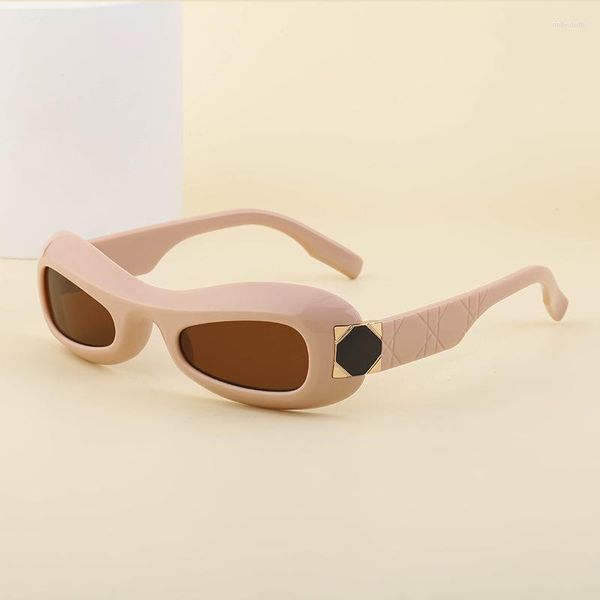 Lunettes de soleil Kajila européen et américain personnalisé mode féminine cadre ovale Y2g lunettes transfrontalières en gros Su