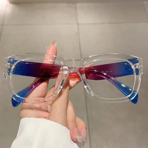 Lunettes de soleil Kammpt Vintage Square Eyeglasses 2024 Fashion Transparent Full Full Blue Light Blocking Eyewear Ins Trendy Brand Spectacles