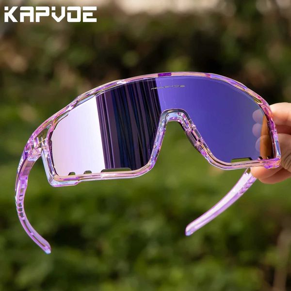 Lunettes de soleil Kapvoe lunettes de cyclisme vtt lunettes de soleil de cyclisme polarisées lunettes de soleil pour hommes UV400 lunettes de vélo de course lunettes femmes lunettes de Sport 240401