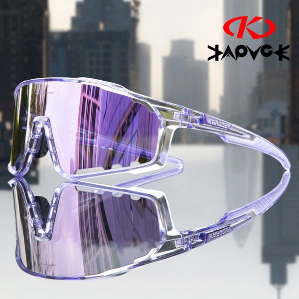 Lunettes de soleil Kapvoe UV400 Cycling Sunglasses Men Mtb Sport Verres de randonnée extérieure Camping Goggles Femme Femme Road Bicycle Tr90 Frame 2023