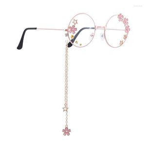 Zonnebril Kawaii -bril met kettingaccessoires Glas omvatte schattige cosplay Sakura