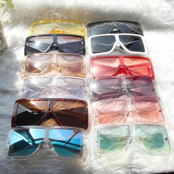 Lunettes de soleil Kenbo Big Square Vintage Wide Frame Femmes Lunettes de soleil surdimensionnées Dames Fashion Designer Lunettes UV400