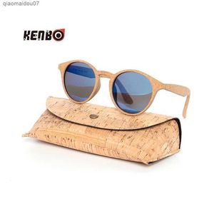 Gafas de sol Kenbo Mada ovalada de alta calidad Gafas de sol polarizadas con una cáscaras de soldador de solas de madera Gafas de Soll2404