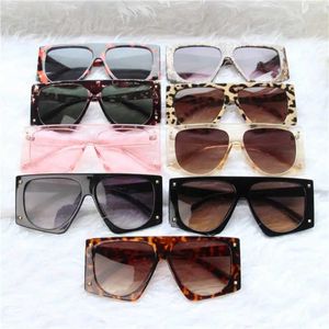 Lunettes de soleil Kenbo Punk Leopard Lunettes de soleil Femmes Sexy Extra Gros Lunettes de soleil UV400 MENSE GRADIENT OMBRE STEAT PUNK LOCESS OCULOS ESCUROS J240330