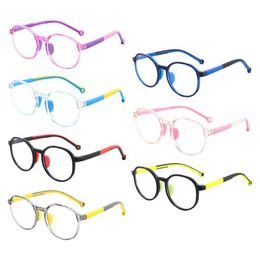 Zonnebrillen Kinderen Blue Light Blokkerende bril voor jongens Girls Ronde kinderbrillen Frame Anti Eyrain Computer Gaming Glassessunglasses