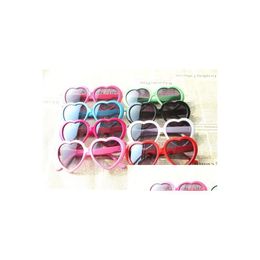 Lunettes de soleil enfants Ins filles amour coeur lunettes de soleil lunettes enfants UVB400 lunettes de protection bébé mode garçons mignon cool lunettes de cyclisme D Dhmiv