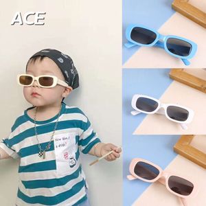 Gafas de sol Niños Pequeños Niños Rectángulos MARCO PLATRO GA GAJAS DE SOL Niños Babysummer UV400 Protección Culos de Sol Infantil L240517