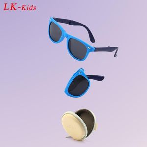 Zonnebril Kinderen Zonnebril Kleurrijke Spiegel Jongen Meisjes Klassieke Leuke Gepolariseerde TR90 Siliconen Veiligheidsbril Case Gift Kinderen Baby UV Eyewear 230710