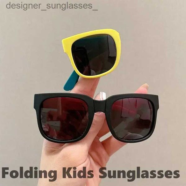 Lunettes de soleil enfants lunettes de soleil pliantes ultralégères mignon garçons filles nuances ultraviolettes lunettes de soleil enfants bébé haute qualité lunettes portables L231214