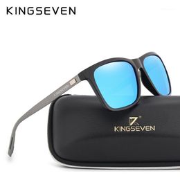 Lunettes de soleil Kingseven 2021 Fashion Aluminium TR90 Polarisé Femmes Unisexe Square Men Designer UV400 DRIVE SORN GROUSES EYEWEAR1 2199