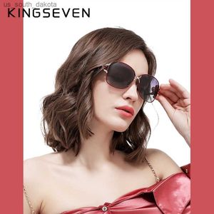 Zonnebrillen Kingseven 2021 Dames Zonneglazen Elegante gepolariseerde zonnebril voor Dames Gradiënt Luxe Oculos Ladies Tinten Vrouw UV400 L230523